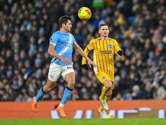 Manchester City v Brighton and Hove Albion Premier League Abdukodir Khusanov of Manchester City and Kaoru Mitoma of Brighton & Hove Albion during the Premier League match at the Etihad Stadium, Manchester 07 01 2026 UK Newspapers OUT Copyright: xKarlxVallantinex FIL-22758-0109