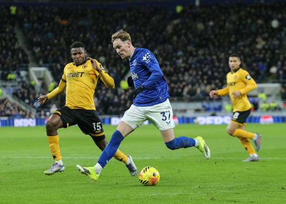 Premier League Everton v Wolverhampton Wanderers James Garner of Everton in action during the Premier League match Everton vs Wolverhampton Wanderers at Hill Dickinson Stadium, Liverpool, United Kingdom, 7th January 2026 (Photo by Richard Bierton News Images) Liverpool Hill Dickinson Stadium Merseyside United Kingdom Copyright: xRichardxBierton NewsxImagesx