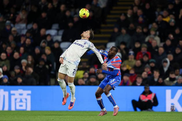 7th January 2026; Selhurst Park, Selhurst, London, England; Premier League Football, Crystal Palace versus Aston Villa; Matty Cash of Aston Villa and Tyrick Mitchell of Crystal Palace compete for the ball  HenningxvonxJagow