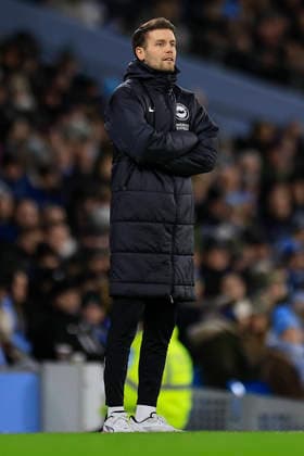 Manchester City v Brighton and Hove Albion, Premier League Fabian Hurzeler the Brighton & Hove Albion manager during the Premier League match between Manchester City and Brighton and Hove Albion at the Etihad Stadium, Manchester, UK on 7 January 2026. Manchester Etihad Stadium Manchester UK Editorial use only DataCo restrictions apply See www.football-dataco.com , Copyright: xConorxMolloyx PSI-23536-0097