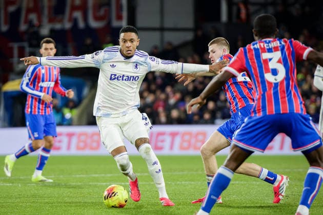 LONDON, ENGLAND - JANUARY 7: Ezri Konsa of Aston Villa in action during the Premier League match between Crystal Palace and Aston Villa at Selhurst Park on January 7, 2026 in London, England. (Photo by ) SPO 