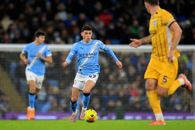 Manchester City v Brighton and Hove Albion, Premier League Phil Foden (47) of Manchester City runs with the ball during the Premier League match between Manchester City and Brighton and Hove Albion at the Etihad Stadium, Manchester, UK on 7 January 2026. Manchester Etihad Stadium Manchester UK Editorial use only DataCo restrictions apply See www.football-dataco.com , Copyright: xConorxMolloyx PSI-23536-0114