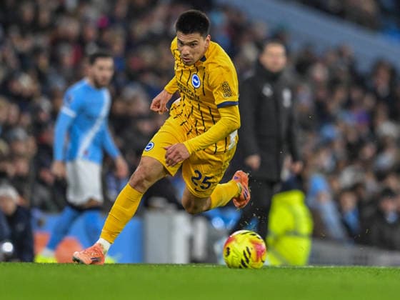 Manchester City v Brighton and Hove Albion Premier League Diego Gomez of Brighton & Hove Albion during the Premier League match at the Etihad Stadium, Manchester 07 01 2026 UK Newspapers OUT Copyright: xKarlxVallantinex FIL-22758-0136