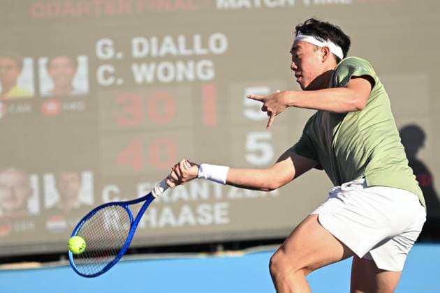 Hong Kong Tennis Open(ATP250) - Day 5 Coleman Wong, a Hong Kong tennis player, during a match at the Hong Kong Tennis Open(ATP250) on January 8, 2026 in Hong Kong. (Photo by Kobe Li Nexpher Images) Hong Kong