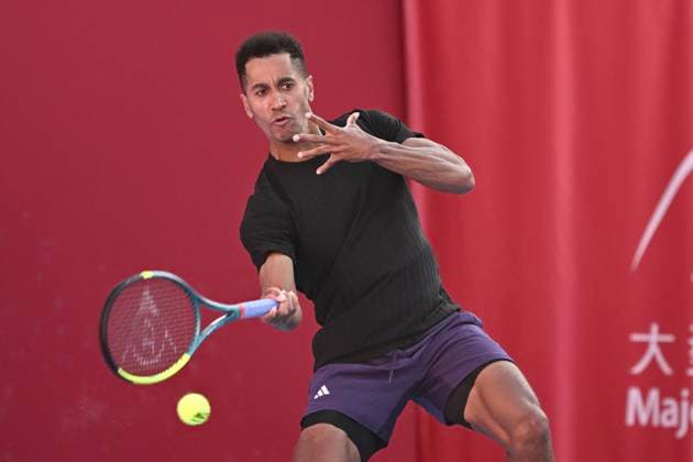 Hong Kong Tennis Open(ATP250) - Day 5 Michael Mmoh, an American tennis player, during a match at the Hong Kong Tennis Open(ATP250) on January 8, 2026 in Hong Kong. (Photo by Kobe Li Nexpher Images) Hong Kong