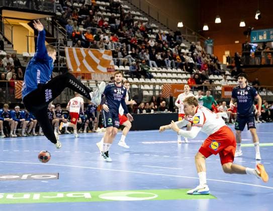 ALMERE - Denmark s Simon Bogetoft Pytlick in action against Norway during the Norway-Denmark Golden League handball match. The handball players are preparing for the European Championship, EM, Europameisterschaft SEM VAN DER WAL ANP xVIxANPxSportx xxANPxIVx 546712924 originalFilename: 546712924.jpg