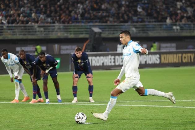 OM - PSG au Koweit PHOTOPQR LA PROVENCE PHILIPPE LAURENSON ; KowevØt ; 08 01 2026 ; Trophv e des champions : l‚ÄôOlympique de Marseille (OM) affronte le Paris Saint-Germain (PSG) au Jaber Al-Ahmad International Stadium de KowevØt City (KowevØt) KowevØt KowevØt France  Copyright: xPHOTOPQR LAxPROVENCE MAXPPPxPHILIPPExLAURENSONx 20260108PVL8357 20260108PVL8357