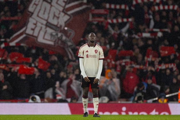 Football - FA Premier League - Arsenal FC v Liverpool FC LONDON, ENGLAND - Thursday, January 8, 2026: Liverpool s Ibrahima KonatÃ before the FA Premier League match between Arsenal FC and Liverpool FC at the Emirates Stadium. (Photo by David Rawcliffe Propaganda) LONDON Emirates Stadium GREATER LONDON ENGLAND  Copyright: xDavidxRawcliffex P2026-01-08-Arsenal_Liverpool-16