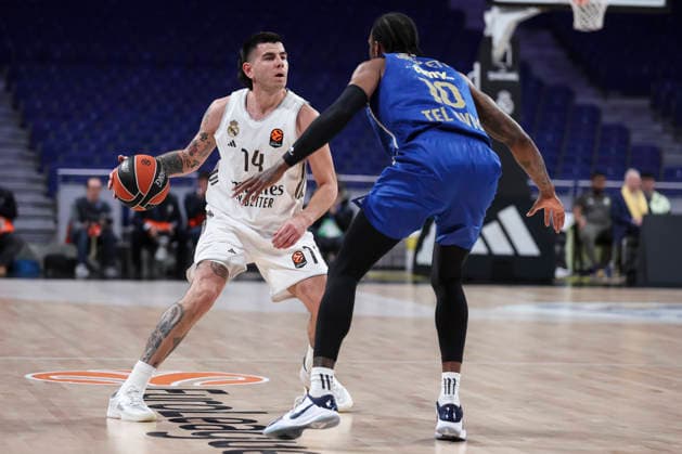 January 8, 2026, Madrid, Madrid, Spain: Gabriel Deck of Real Madrid in action during the EuroLeague Regular Season Round 21 match between Real Madrid and Maccabi Tel Aviv at Movistar Arena on January 08 2026, in Madrid, Spain. Madrid Spain - ZUMAa181 20260108_zaa_a181_065 Copyright: xIrinaxR.xHipolitox