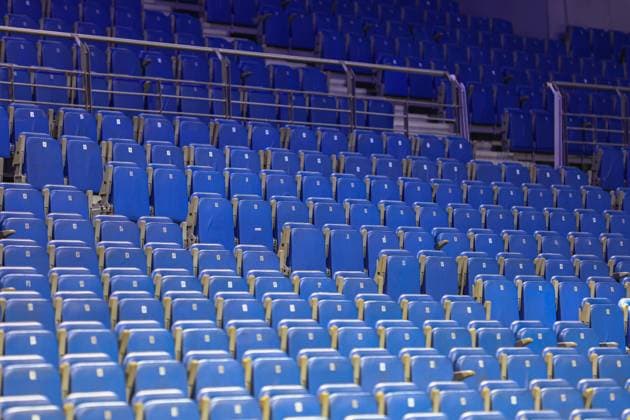 Sport Bilder des Tages 8th January 2026; Movistar Arena; Madrid, Spain; Turkish Airlines Euroleague Basketball; Spain, Real Madrid vs Maccabi Rapyd Tel Aviv; Movistar Arena is empty because closed-door match against the Israeli team Maccabi Tel Aviv Euroleague Basketball Real Madrid v Maccabi Rapyd Tel Aviv 900 Cordon Press  900 CordonxPress LOF - Euroleague Basketball Real Madrid v Maccabi Rapyd Tel Aviv