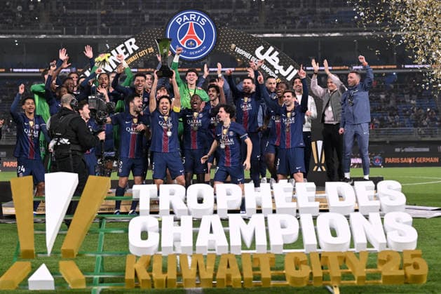 Paris Saint-Germain v Olympique de Marseille - Trophee des Champions 2026 Equipe de football du PSG during the Trophee des Champions 2026 match between Paris and Marseille on January 8, 2026 at Jaber Al-Ahmad International Stadium in Kuwait City, Kuwait. Kuwait City KoweÃ¯t  Copyright: xFEPx 776439955