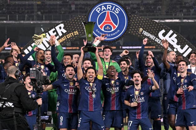 Paris Saint-Germain v Olympique de Marseille - Trophee des Champions 2026 Equipe de football du PSG during the Trophee des Champions 2026 match between Paris and Marseille on January 8, 2026 at Jaber Al-Ahmad International Stadium in Kuwait City, Kuwait. Kuwait City KoweÃ¯t  Copyright: xFEPx 776439955