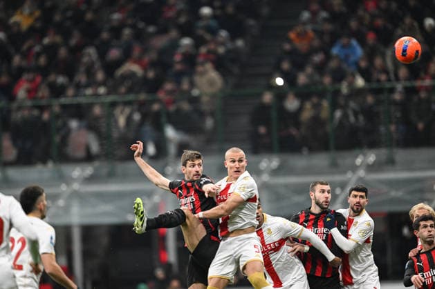 CALCIO - Serie A - AC Milan vs Genoa CFC Matteo Gabbia of AC Milan in action during the Italian Serie A football match between AC Milan and Genoa Cfc on January 8th, 2026 at Giuseppe Meazza San Siro Siro stadium in Milan, Italy Milan Italy  Copyright: xIPAxSport ABACAx