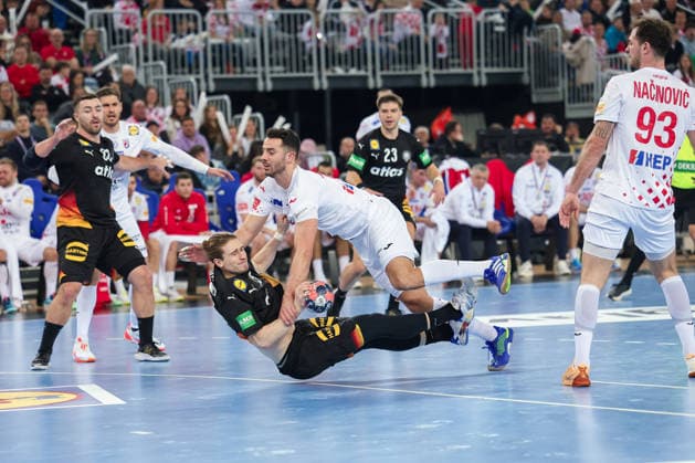 ZAGREB, CROATIA - JANUARY 8, 2026: Friendly match between Croatia and Germany, preparation for EURO 2026. KNORR Juri (15) 