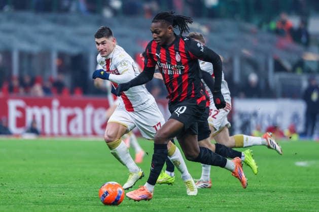 AC Milan vs Genoa CFC - Serie A 2025 26 - 08 01 2026 Rafael Leao of AC Milan seen in action during Serie A 2025 26 football match between AC Milan and Genoa CFC at San Siro Stadium in Milan Copyright: xBEAUTIFULxSPORTS Carabellix