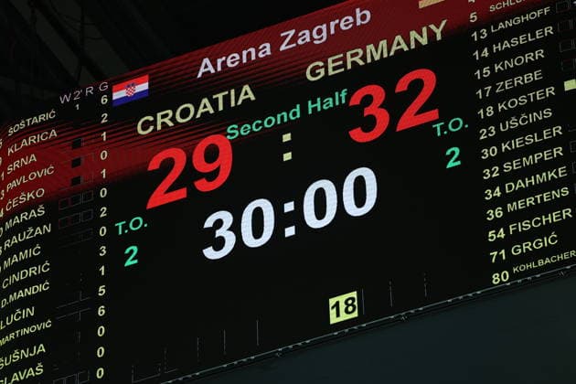 ZAGREB, CROATIA - JANUARY 8, 2026: Friendly match between Croatia and Germany, preparation for EURO 2026. Final result 