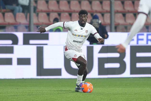 Cremonese v Cagliari, Serie A football, Cremona, Italy Cremona, Italy. 8th, January 2026. Michel Adopo (8) of Cagliari scores for 2-1 during the Serie A match between Cremonese and Cagliari at Zini Stadium in Cremona. Italy, Bergamo  Copyright: xGonzalesxPhoto StefanoxNicolix