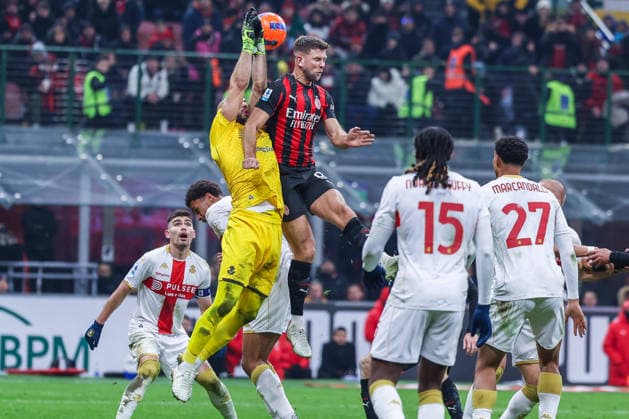 CALCIO - Serie A - AC Milan vs Genoa CFC Niclas Fullkrug of AC Milan seen in action during Serie A 2025 26 football match between AC Milan and Genoa CFC at San Siro Stadium in Milan Milan Italy  Copyright: xIPAxSport ABACAx