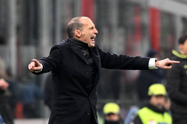 MASSIMILIANO ALLEGRI Coach, Milan, Serie A 2025-26, Milan-Genoa 1-1, azione, action, single shot SERIE A 2025-26 MILAN-GENOA 1-1