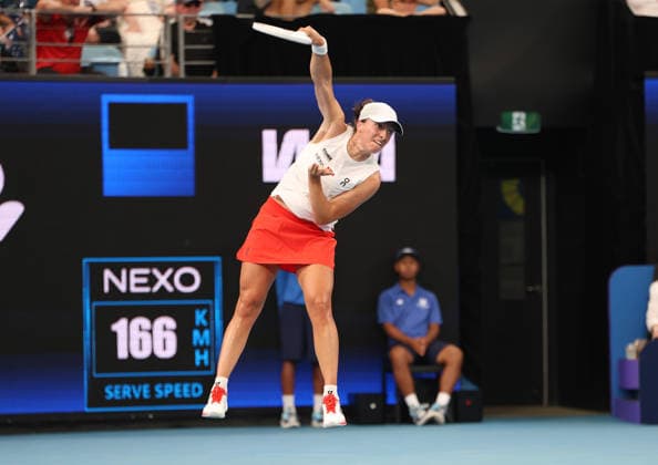January 9, 2026, Sydney, New South Wales, Australia: IGA SWIATEK of Poland during the match against M. Joint of Australia in the quarterfinal United Cup at Ken Rosewall Arena, Sydney, Australia. Sydney Australia - ZUMAc278 20260109_zsp_c278_018 Copyright: xMarcinxCholewinskix