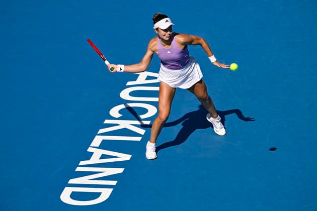 Iva Jovic (USA) in her quarter final match of the ASB Classic Women™s WTA250 tennis tournament at Manuka Doctor Arena, Auckland, New Zealand on Friday 9 January 2026. Photo credit: Alan Lee Auckland New Zealand Copyright: xAlanxLeex xx