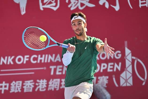 Hong Kong Tennis Open(ATP250) - Day 6 Lorenzo Musetti, an Italian tennis player, during a match at the Hong Kong Tennis Open(ATP250) on January 9, 2026 in Hong Kong. (Photo by Kobe Li Nexpher Images) Hong Kong
