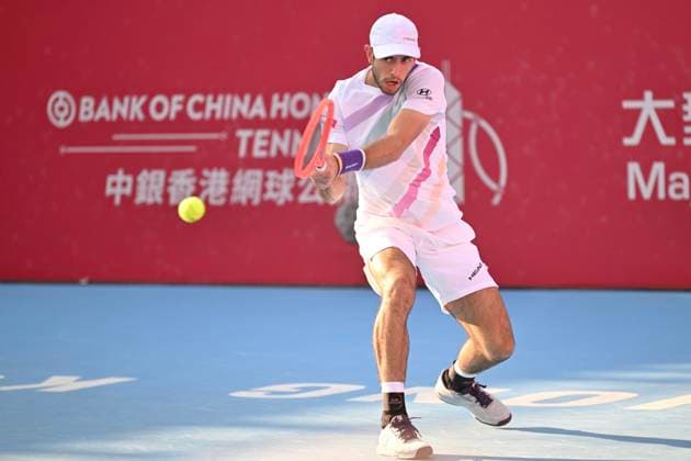 Hong Kong Tennis Open(ATP250) - Day 6 Nuno Borges, a Portuguese tennis player, during a match at the Hong Kong Tennis Open(ATP250) on January 9, 2026 in Hong Kong. (Photo by Kobe Li Nexpher Images) Hong Kong