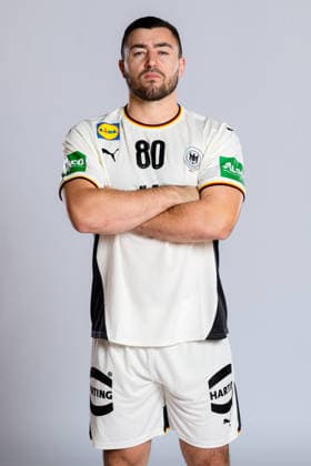 Muenchen: Handball DHB - Deutschland - Fotoshooting Jannik Kohlbacher (Deutschland) Deutschland