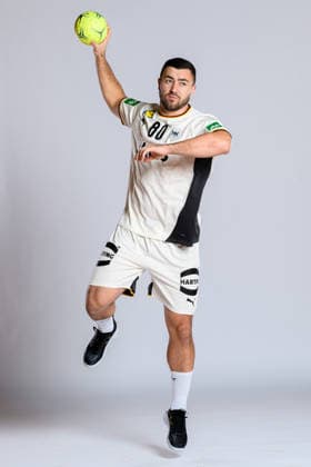 Muenchen: Handball DHB - Deutschland - Fotoshooting Jannik Kohlbacher (Deutschland) Deutschland