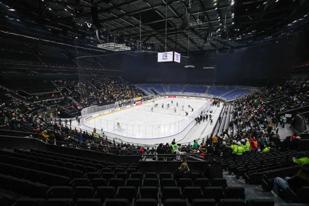 Milan, The inauguration of the new Milano Santa Giulia Ice hockey, Eishockey Arena on the occasion of the Test Event for the XXV Winter Olympic Games, Olympische Spiele, Olympia, OS Milan Cortina 2026. In the photo: An internal view of the Arena Santa Giulia during the first day of opening  Copyright: xAlessandroxBremecx xipa-agency.netx xx IPA_Agency_IPA69856399