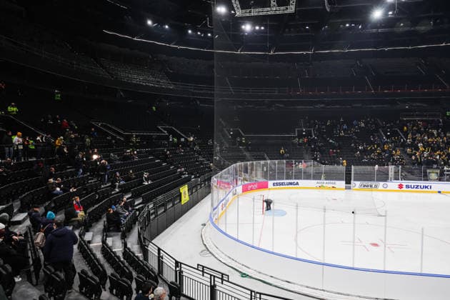 Milan, The inauguration of the new Milano Santa Giulia Ice hockey, Eishockey Arena on the occasion of the Test Event for the XXV Winter Olympic Games, Olympische Spiele, Olympia, OS Milan Cortina 2026. In the photo: An internal view of the Arena Santa Giulia during the first day of opening  Copyright: xAlessandroxBremecx xipa-agency.netx xx IPA_Agency_IPA69856483
