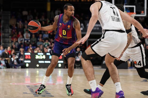 January 9, 2026, Barcelona, Barcelona, Spain: Kevin Punter of FC Barcelona, Barca in action during the EuroLeague Regular Season Round 21 match played between FC Barcelona and Partizan Mozzart Bet Belgrade at Palau Blaugrana on January 09, 2026 in Barcelona, Spain. Barcelona Spain - ZUMAa181 20260109_zaa_a181_066 Copyright: xJavierxBorregox