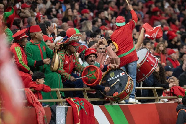 Morocco v Cameroon - Africa Cup of Nations 2025 RABAT, MOROCCO - JANUARY 9: Fans of Morocco celebrate during the Africa Cup of Nations (CAN) quarter-final football match between Cameroon and Morocco at the Prince Moulay Abdallah Stadium in Rabat, Morocco on January 9, 2026. Abu Adem Muhammed Anadolu Rabat Morocco. Editorial use only. Please get in touch for any other usage.  Copyright: x2026xAnadoluxAbuxAdemxMuhammedx