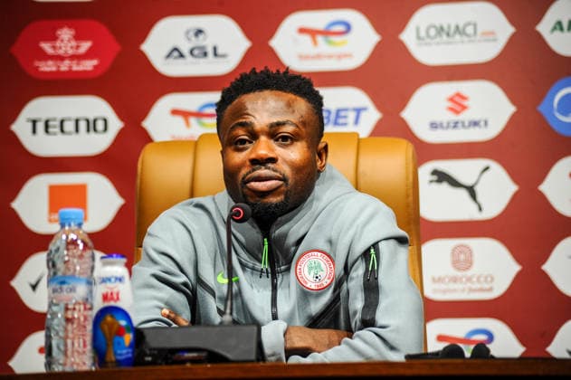 MARRAKECH, MOROCCO - JANUARY 9: Moses Simon of Nigeria of Nigeria during the Africa Cup of Nations (AFCON) Pre-Match Day at the Le Grand Stade on January 9th, 2026 in Marrakech, Morocco. Photo by Segun Ogunfeyitimi Copyright: xshengolpixsx