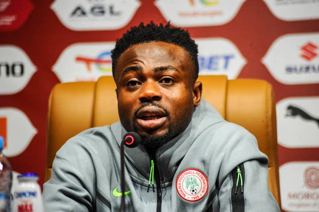 MARRAKECH, MOROCCO - JANUARY 9: Moses Simon of Nigeria of Nigeria during the Africa Cup of Nations (AFCON) Pre-Match Day at the Le Grand Stade on January 9th, 2026 in Marrakech, Morocco. Photo by Segun Ogunfeyitimi Copyright: xshengolpixsx