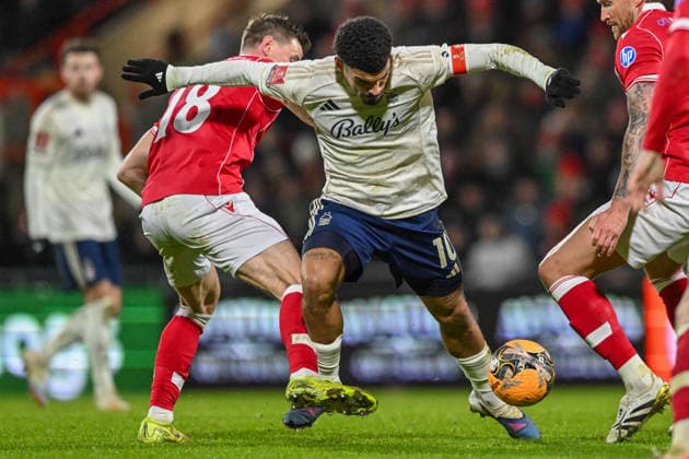 Wrexham v Nottingham Forest Emirates FA Cup Morgan Gibbs-White of Notts Forest during the Emirates FA Cup match at the STÅK Racecourse, Wrexham 09 01 2026 UK Newspapers OUT Copyright: xKarlxVallantinex FIL-22769-0113