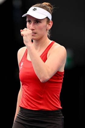 TENNIS UNITED CUP SYDNEY, Elise Mertens of Belgium reacts during the semi final against Belinda Bencic of Switzerland in the 2026 United Cup at Ken Rosewall Arena in Sydney, Saturday, January 10, 2026. ( NO ARCHIVING, EDITORIAL USE ONLY SYDNEY NEW SOUTH WALES AUSTRALIA  Copyright: xDANxHIMBRECHTSx 20260110172372077322