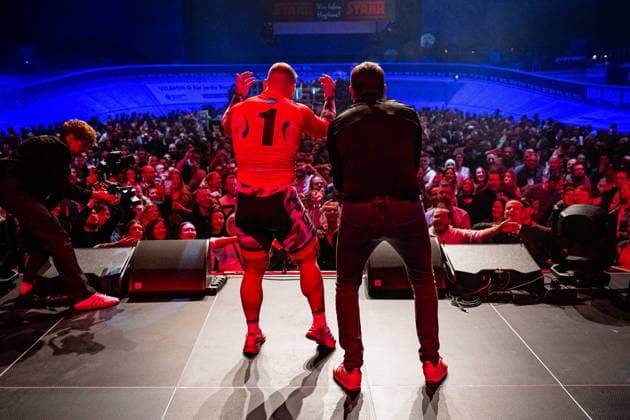 FÖRSTEMANN Robert, WACKEL Peter: Sixdays Bremen 2026 Team 1 - BOBRINK - FÖRSTEMANN Robert ( GER ) - WACKEL Peter ( GER ) Singer - Entertainer Querformat - quer - horizontal - Landscape - Event Veranstaltung: Sixdays Bremen 2026 - Category Kategorie: Cycling - Track cycling, Rad, Radsport, Bahnrad, Bahn Sixdays - Show - Location Ort: Europe Germany - Bremen - ÖVB Arena - Concert - Date Datum: 09.01.2026 Friday Day 1 -