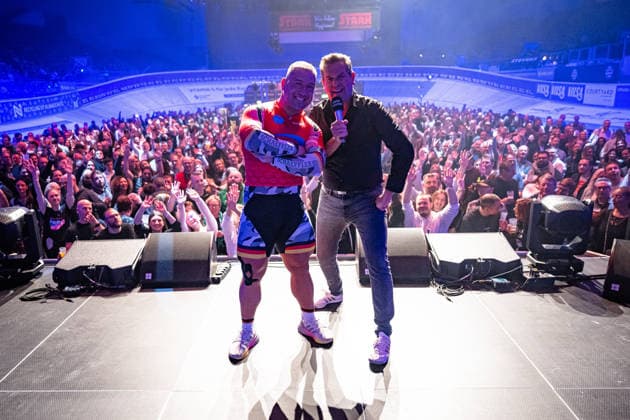 FÖRSTEMANN Robert, WACKEL Peter: Sixdays Bremen 2026 Team 1 - BOBRINK - FÖRSTEMANN Robert ( GER ) - WACKEL Peter ( GER ) Singer - Entertainer Querformat - quer - horizontal - Landscape - Event Veranstaltung: Sixdays Bremen 2026 - Category Kategorie: Cycling - Track cycling, Rad, Radsport, Bahnrad, Bahn Sixdays - Show - Location Ort: Europe Germany - Bremen - ÖVB Arena - Concert - Date Datum: 09.01.2026 Friday Day 1 -