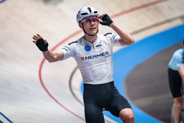 MALMBERG Matias: Sixdays Bremen 2026 Team 1 - HERMES SYSTEME - MALMBERG Matias ( DEN ) - Black - Querformat - quer - horizontal - Landscape - Event Veranstaltung: Sixdays Bremen 2026 - Category Kategorie: Cycling - Track cycling, Rad, Radsport, Bahnrad, Bahn Sixdays - Elite Men - Location Ort: Europe Germany - Bremen - ÖVB Arena - Discipline: Madison - Distance: 45 min - Date Datum: 09.01.2026 Friday Day 1 -