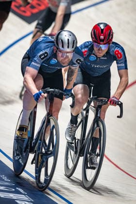 EEFTING Roy, CONSTANT Matteo: Sixdays Bremen 2026 Team 8 - NORDWEST TICKET - EEFTING Roy ( NED ) - Black - CONSTANT Matteo ( SUI ) - Red Hochformat - Hoch - Vertikal - Portrait - Event Veranstaltung: Sixdays Bremen 2026 - Category Kategorie: Cycling - Track cycling, Rad, Radsport, Bahnrad, Bahn Sixdays - Elite Men - Location Ort: Europe Germany - Bremen - ÖVB Arena - Discipline: Madison - Distance: 45 min - Date Datum: 09.01.2026 Friday Day 1 -