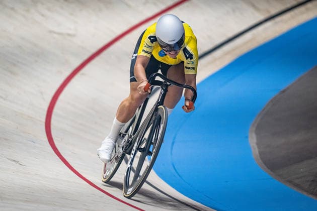 GERAERTS Lonneke: Sixdays Bremen 2026 Team 4 - VELO TRACK - GERAERTS Lonneke ( NED ) Querformat - quer - horizontal - Landscape - Event Veranstaltung: Sixdays Bremen 2026 - Category Kategorie: Cycling - Track cycling, Rad, Radsport, Bahnrad, Bahn Sixdays - Elite Women - Location Ort: Europe Germany - Bremen - ÖVB Arena - Discipline: Sprint - Distance: 166 m - Date Datum: 09.01.2026 Friday Day 1 -