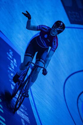PRÖPSTER Alessa Catriona: Sixdays Bremen 2026 Team 1 - BOBRINK - PRÖPSTER Alessa Catriona ( GER ) - Hochformat - Hoch - Vertikal - Portrait - Event Veranstaltung: Sixdays Bremen 2026 - Category Kategorie: Cycling - Track cycling, Rad, Radsport, Bahnrad, Bahn Sixdays - Elite Women - Location Ort: Europe Germany - Bremen - ÖVB Arena - Discipline: Sprint - Distance: 166 m - Date Datum: 09.01.2026 Friday Day 1 -