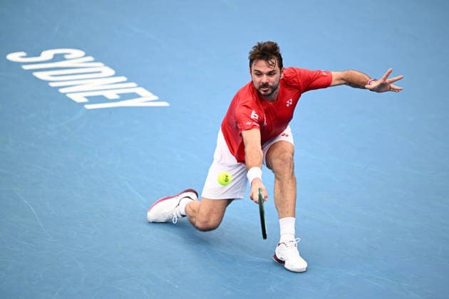 TENNIS UNITED CUP SYDNEY, Stan Wawrinka of Switzerland plays a return shot against Zizou Bergs of Belgium during the semi final between Switzerland and Belgium in the 2026 United Cup at Ken Rosewall Arena in Sydney, Saturday, January 10, 2026. ( NO ARCHIVING, EDITORIAL USE ONLY SYDNEY NEW SOUTH WALES AUSTRALIA  Copyright: xDANxHIMBRECHTSx 20260110194438152530