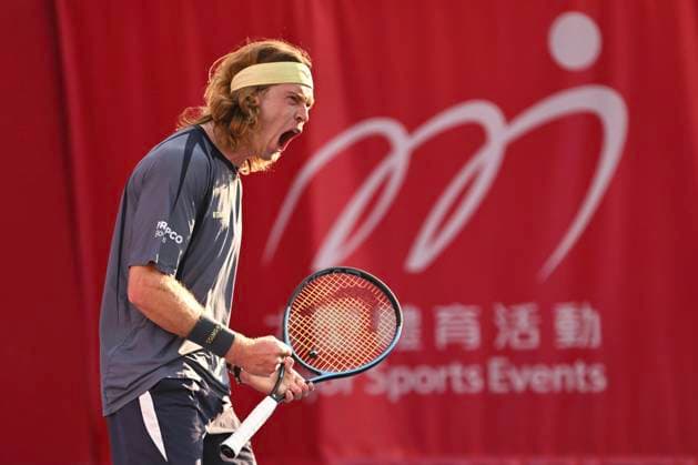Hong Kong Tennis Open(ATP250) - Day 7 Andrey Rublev, a Russian tennis player, during a match at the Hong Kong Tennis Open(ATP250) on January 10, 2026 in Hong Kong. (Photo by Kobe Li Nexpher Images) Hong Kong