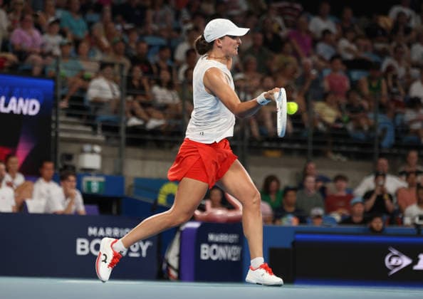 January 10, 2026, Sydney, New South Wales, Australia: IGA SWIATEK of Poland during the match against.C. Gauff of USA in the semifinals United Cup at Ken Rosewall Arena, Sydney, Australia. Sydney Australia - ZUMAc278 20260110_zsp_c278_059 Copyright: xMarcinxCholewinskix