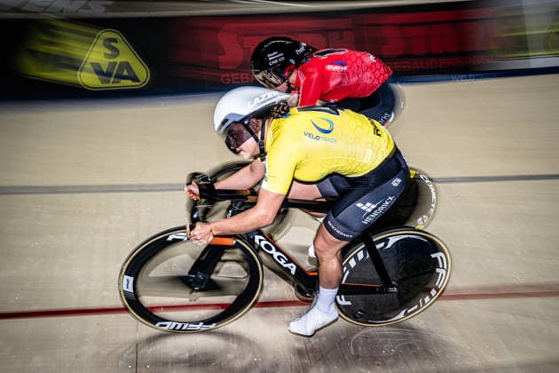 PRÖPSTER Alessa Catriona, GERAERTS Lonneke: Sixdays Bremen 2026 Team 1 - BOBRINK - PRÖPSTER Alessa Catriona ( GER ) - Team 4 - VELO TRACK - GERAERTS Lonneke ( NED ) Querformat - quer - horizontal - Landscape - Event Veranstaltung: Sixdays Bremen 2026 - Category Kategorie: Cycling - Track cycling, Rad, Radsport, Bahnrad, Bahn Sixdays - Elite Women - Location Ort: Europe Germany - Bremen - ÖVB Arena - Discipline: Sprint - Distance: ... m - Date Datum: 09.01.2026 Friday Day 1 -