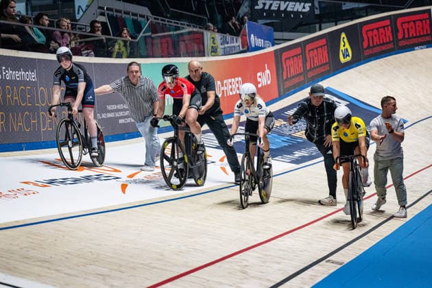 PRÖPSTER Alessa Catriona, EDMUNDS Rhian, WEBER Amy, GERAERTS Lonneke: Sixdays Bremen 2026 Team 1 - BOBRINK - PRÖPSTER Alessa Catriona ( GER ) - Team 2 - VELO TRACK - EDMUNDS Rhian ( GBR ) - Team 3 - BOBRINK - WEBER Amy ( GER ) - Team 4 - VELO TRACK - GERAERTS Lonneke ( NED ) Querformat - quer - horizontal - Landscape - Event Veranstaltung: Sixdays Bremen 2026 - Category Kategorie: Cycling - Track cycling, Rad, Radsport, Bahnrad, Bahn Sixdays - Elite ... - Location Ort: Europe Germany - Bremen - ÖVB Arena - Discipline: Keirin - Distance: ... m - Date Datum: 09.01.2026 Friday Day 1 -