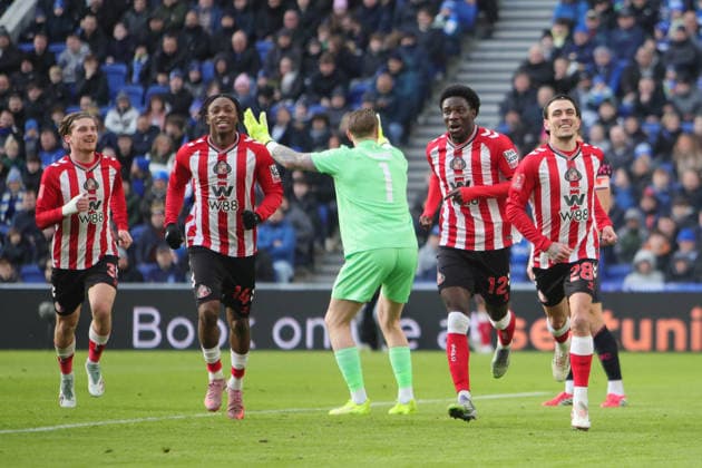 Everton v Sunderland, FA Cup, 3rd Round Enzo Le FÃ e of Sunderland celebrates scoring their first goal during the FA Cup match between Everton and Sunderland at Hill Dickinson Stadium, Liverpool, UK on 10 January 2026. Liverpool Hill Dickinson Stadium Merseyside UK Editorial use only DataCo restrictions apply See www.football-dataco.com , Copyright: xAlunxRobertsx PSI-23553-0027