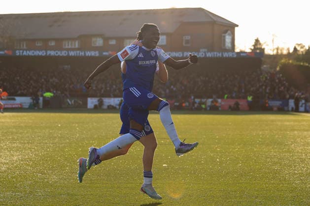 Macclesfield FC v Crystal Palace, FA Cup, 3rd Round Issac Buckley-Ricketts (7) of Macclesfield FC celebrates scoring to make it 2-0 during the FA Cup match between Macclesfield FC and Crystal Palace at Leasing.com Stadium, Macclesfield, UK on 10 January 2026. Macclesfield Leasing.com Stadium UK Editorial use only DataCo restrictions apply See www.football-dataco.com , Copyright: xConorxMolloyx PSI-23542-0023